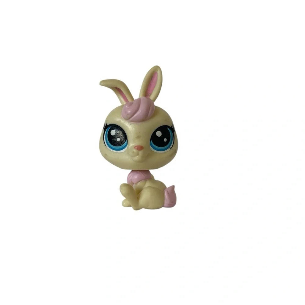 Littlest Pet Shop # 106 Vanilla Velvetears Cream Pink Rabbit Blue Eyes LPS